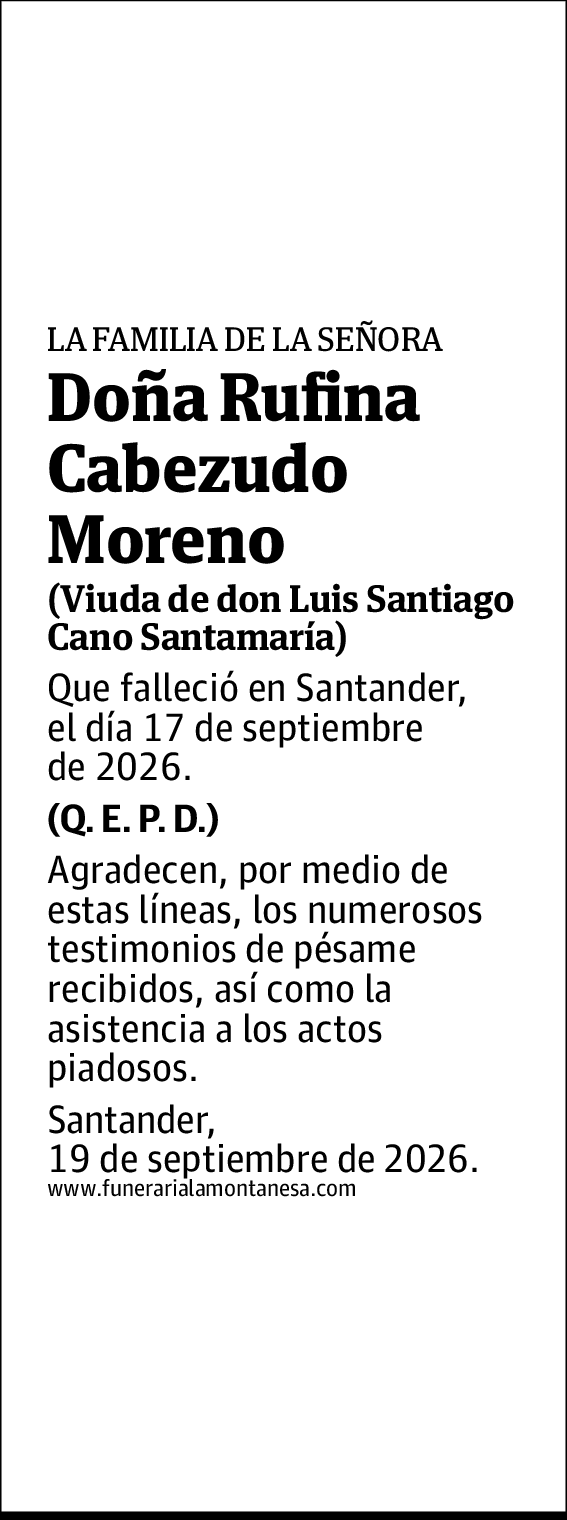 Rufina Cabezudo Moreno