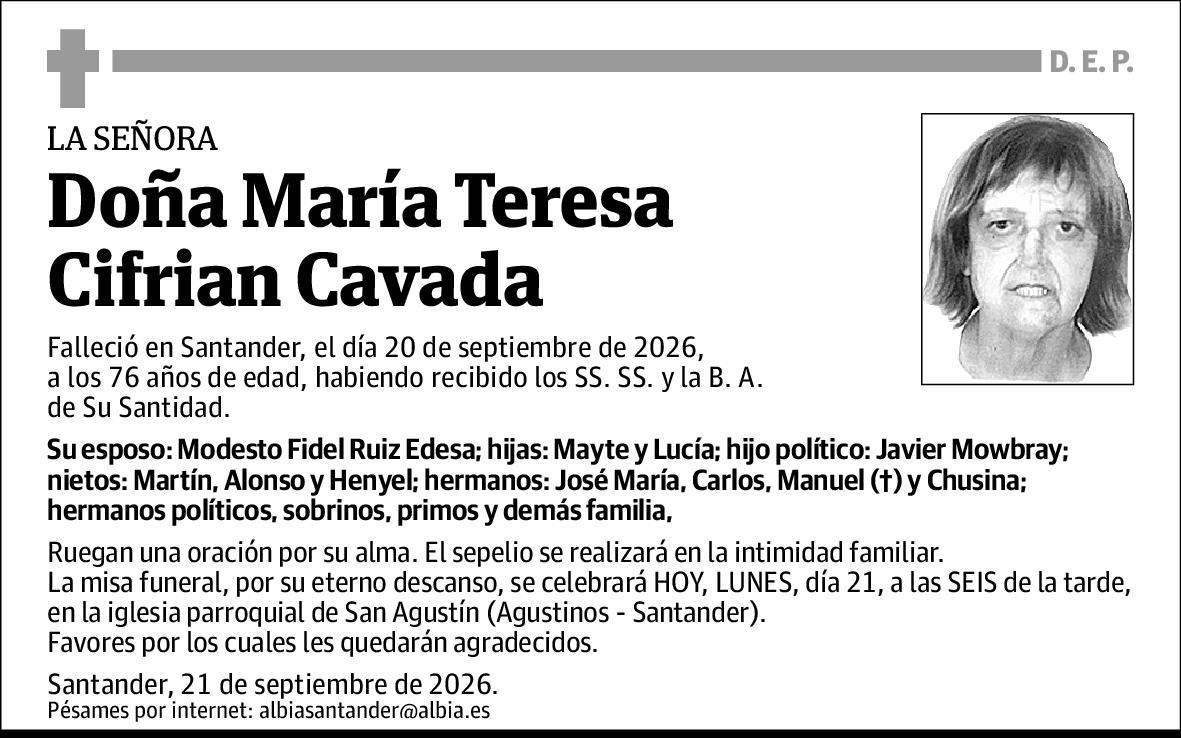 María Teresa Cifrian Cavada