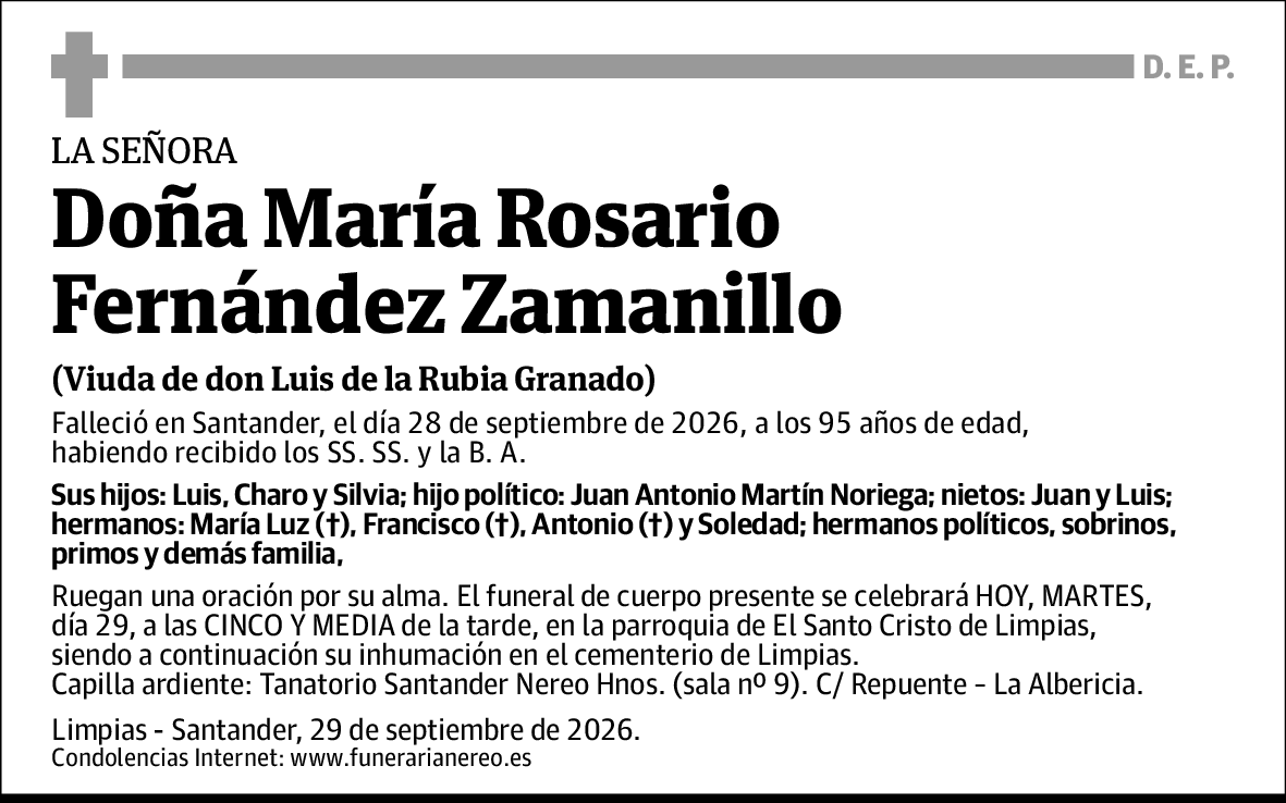 María Rosario Fernández Zamanillo