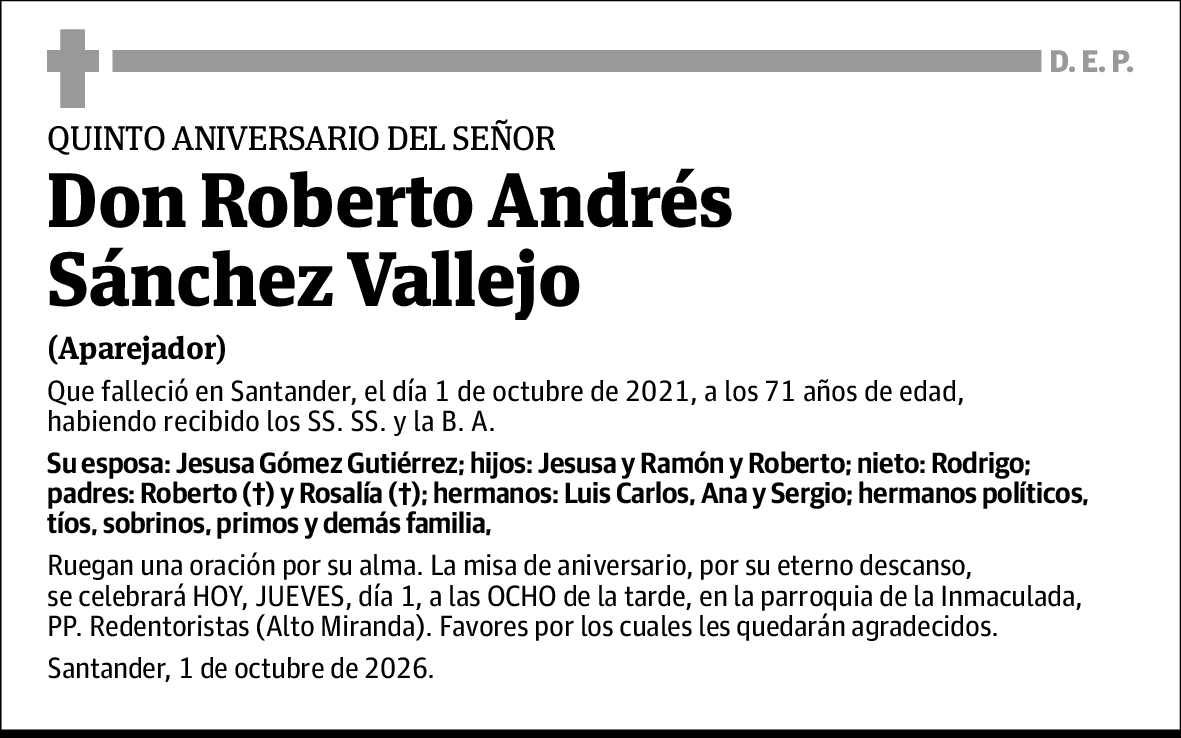 Roberto Andrés Sánchez Vallejo