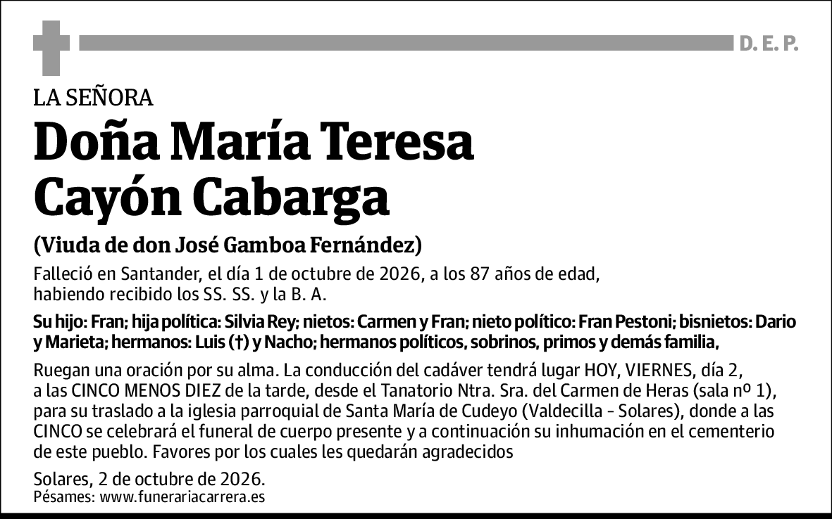 María Teresa Cayón Cabarga