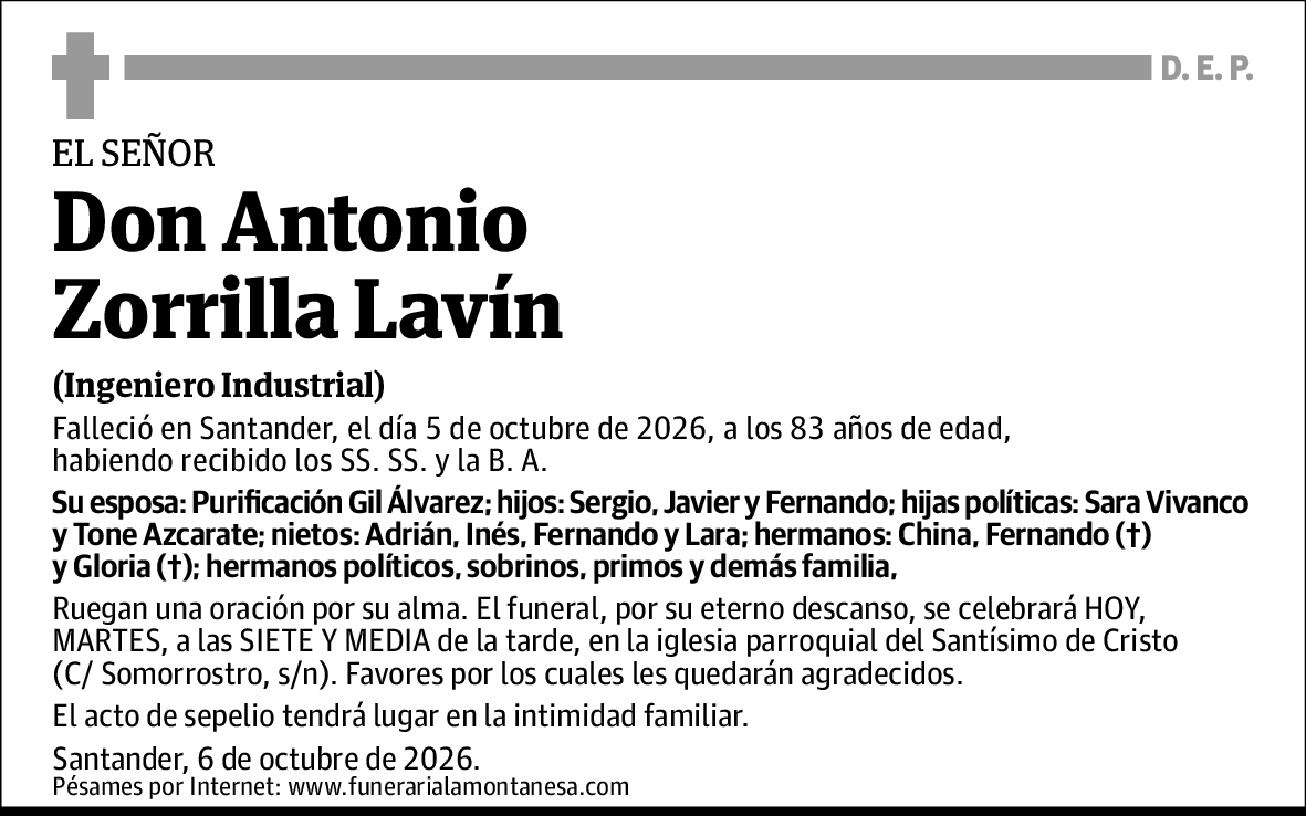 Antonio Zorrilla Lavín