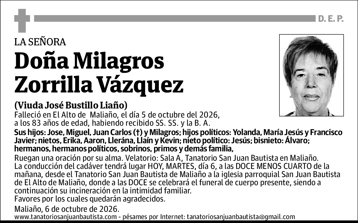 Milagros Zorrilla Vázquez