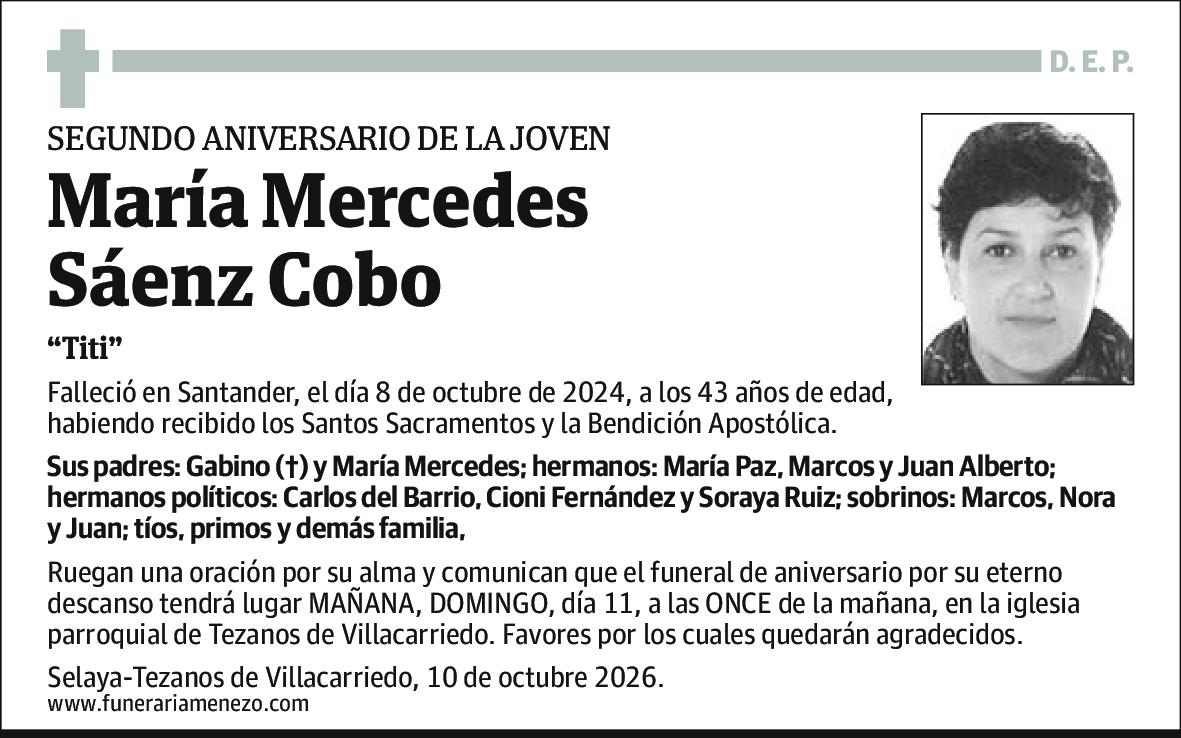 María Mercedes Sáenz Cobo