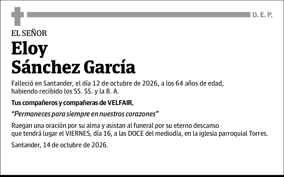 Eloy Sanchez Garcia