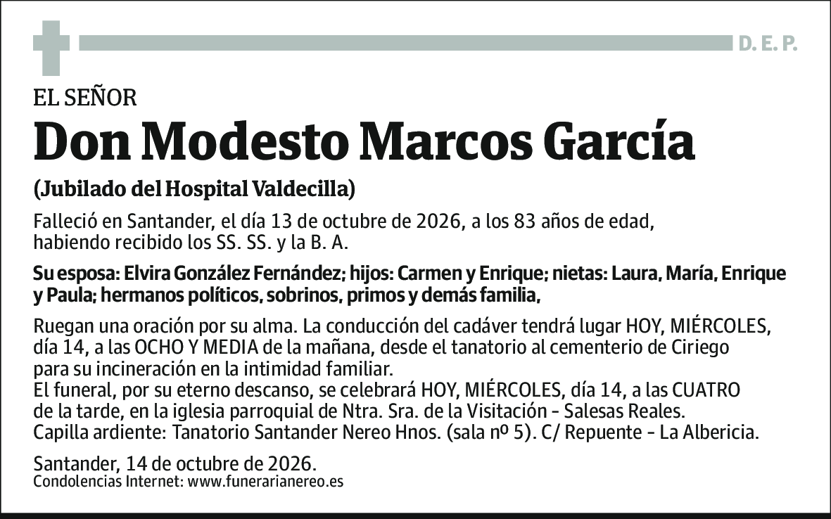 Modesto Marcos Garcia
