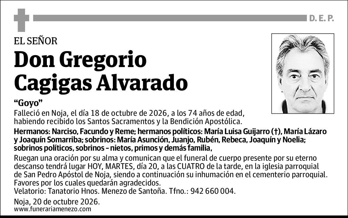 Gregorio Cagigas Alvarado