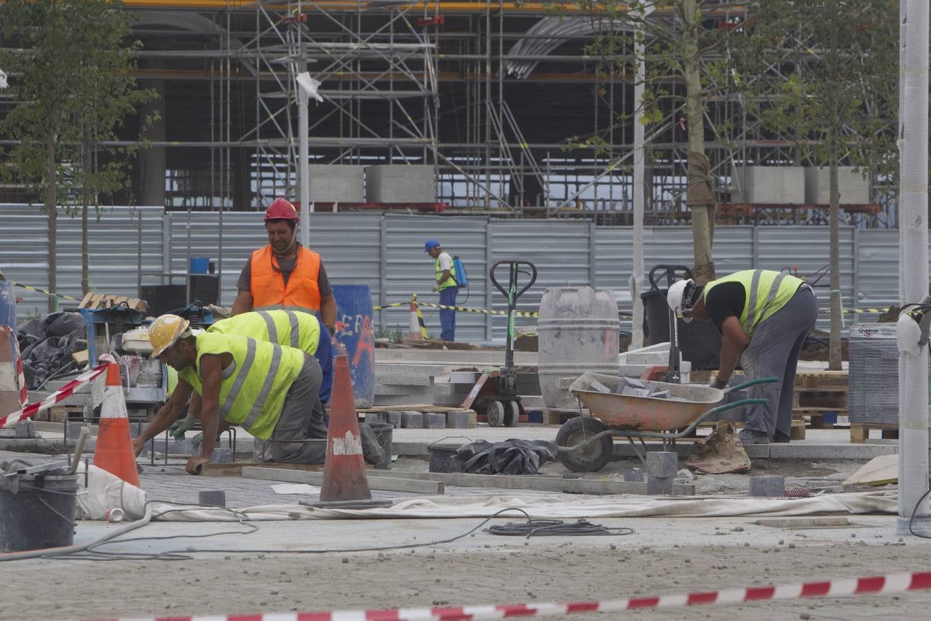 Los últimos retoques de los Jardines de Pereda