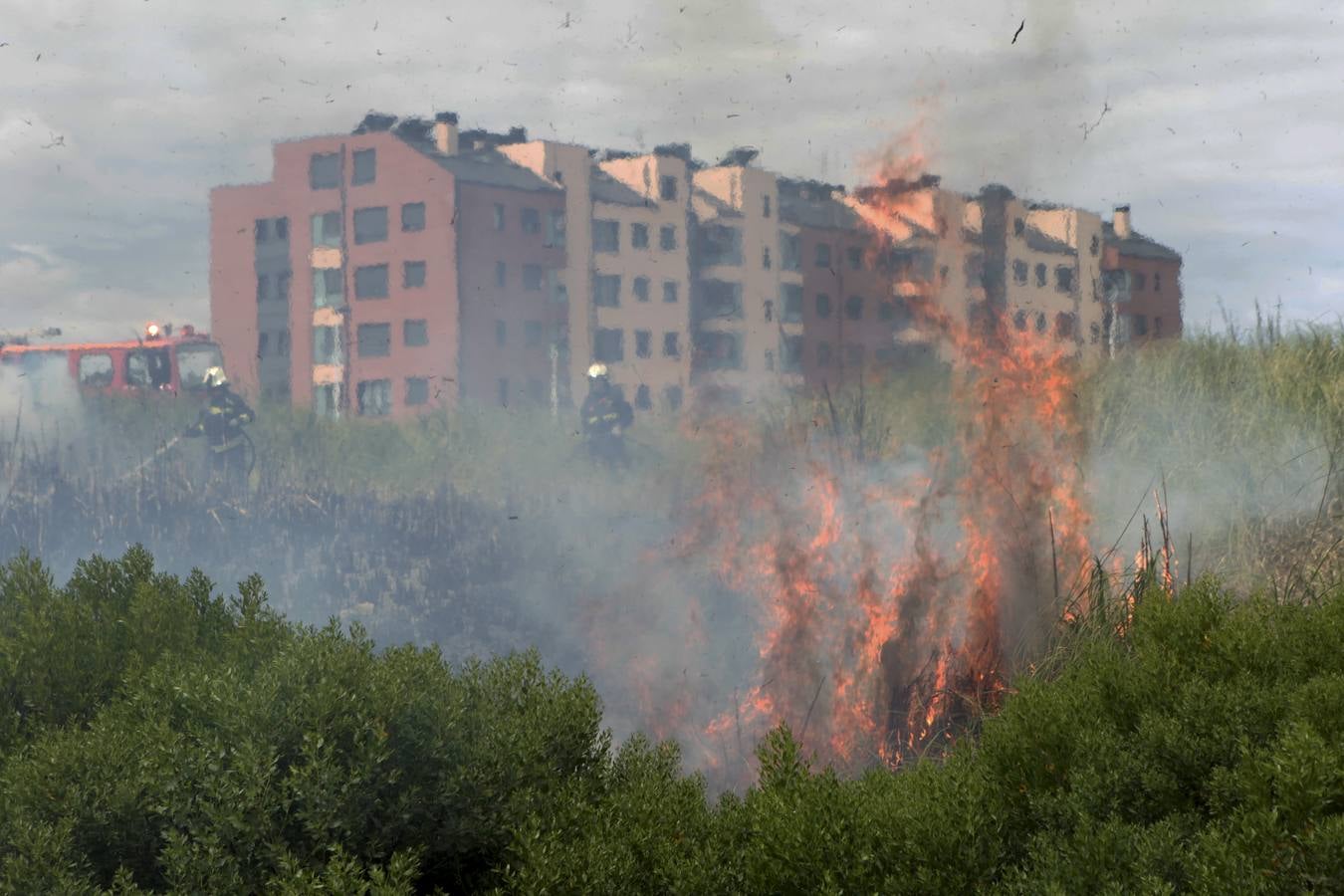 Incendio en Nueva Montaña