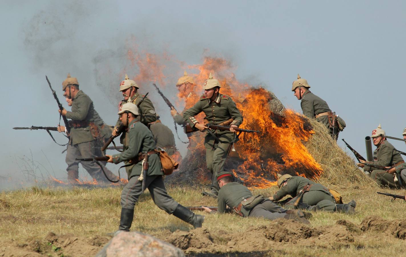 Recrean una histórica batalla de la Primera Guerra Mundial