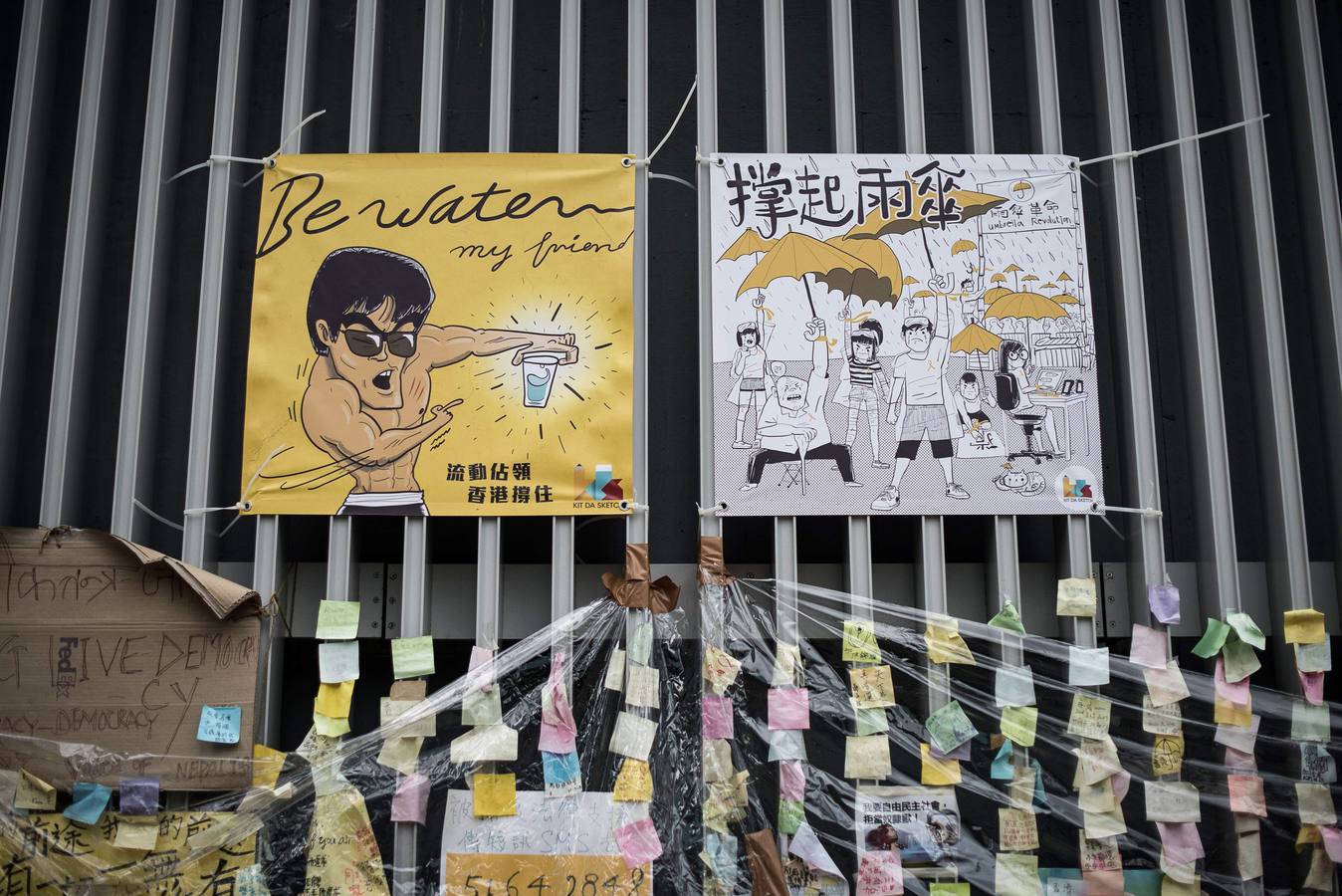 Arte rebelde en las calles de Hong Kong