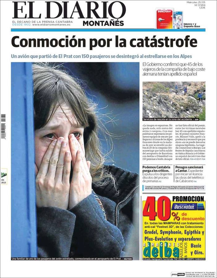 El accidente, en portada