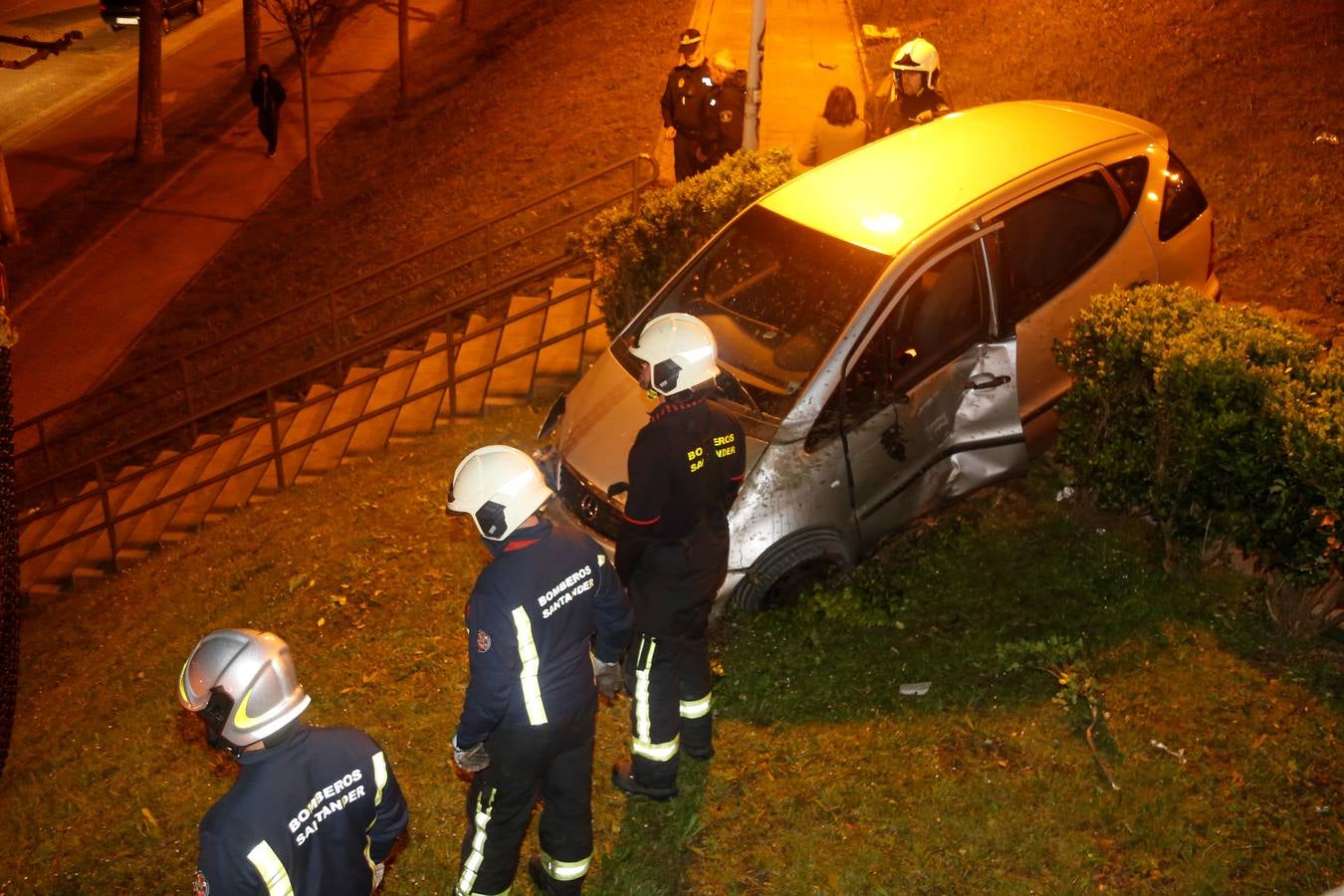 Accidente en la Bajada de la Media Luna, en Santander