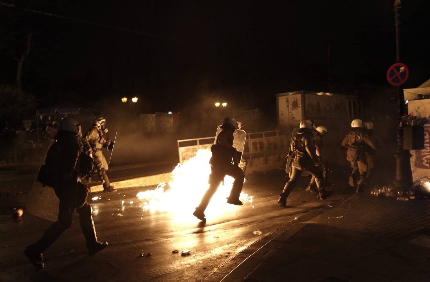 Disturbios entre la policía y los manifestantes