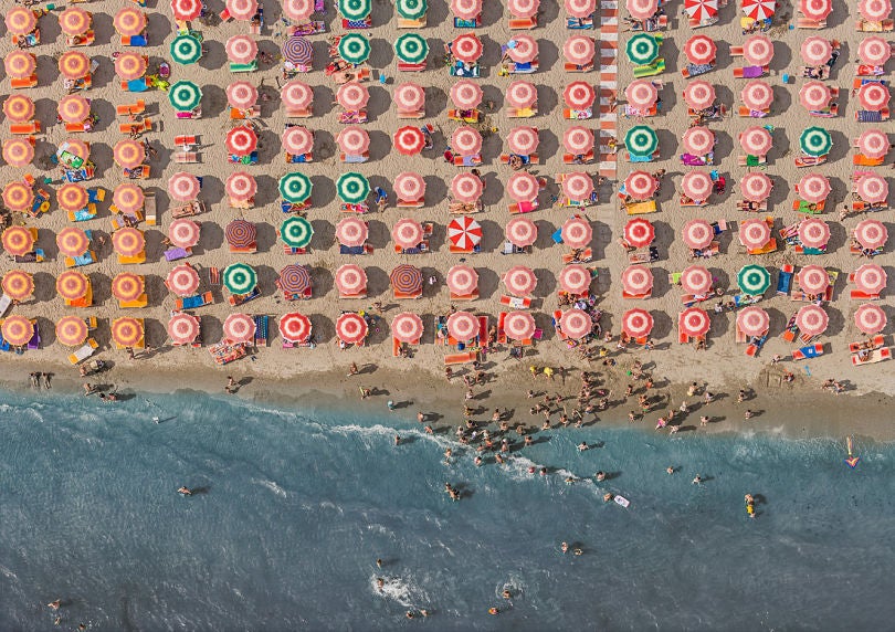 Una playa de lo más ordenada