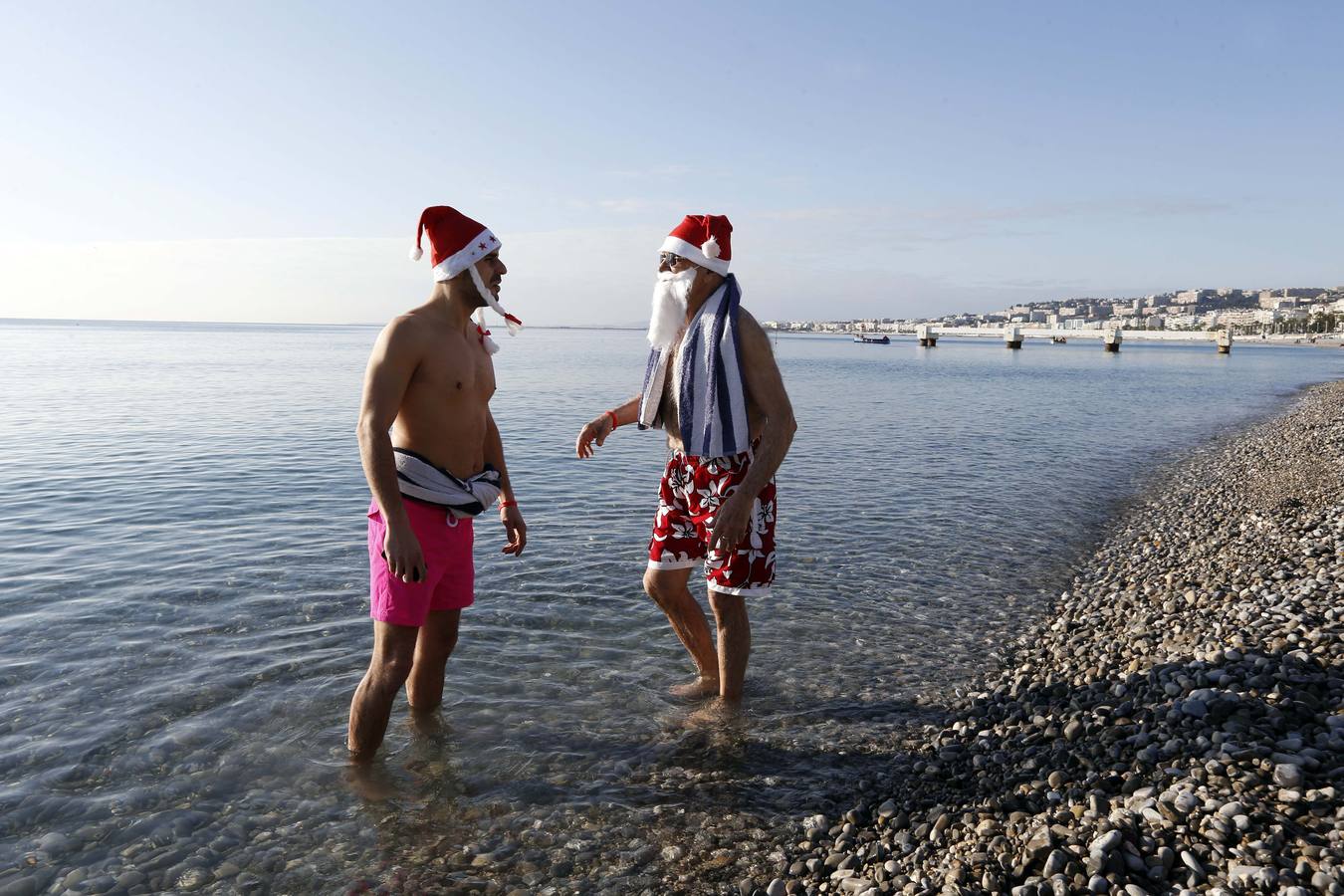 Un baño navideño