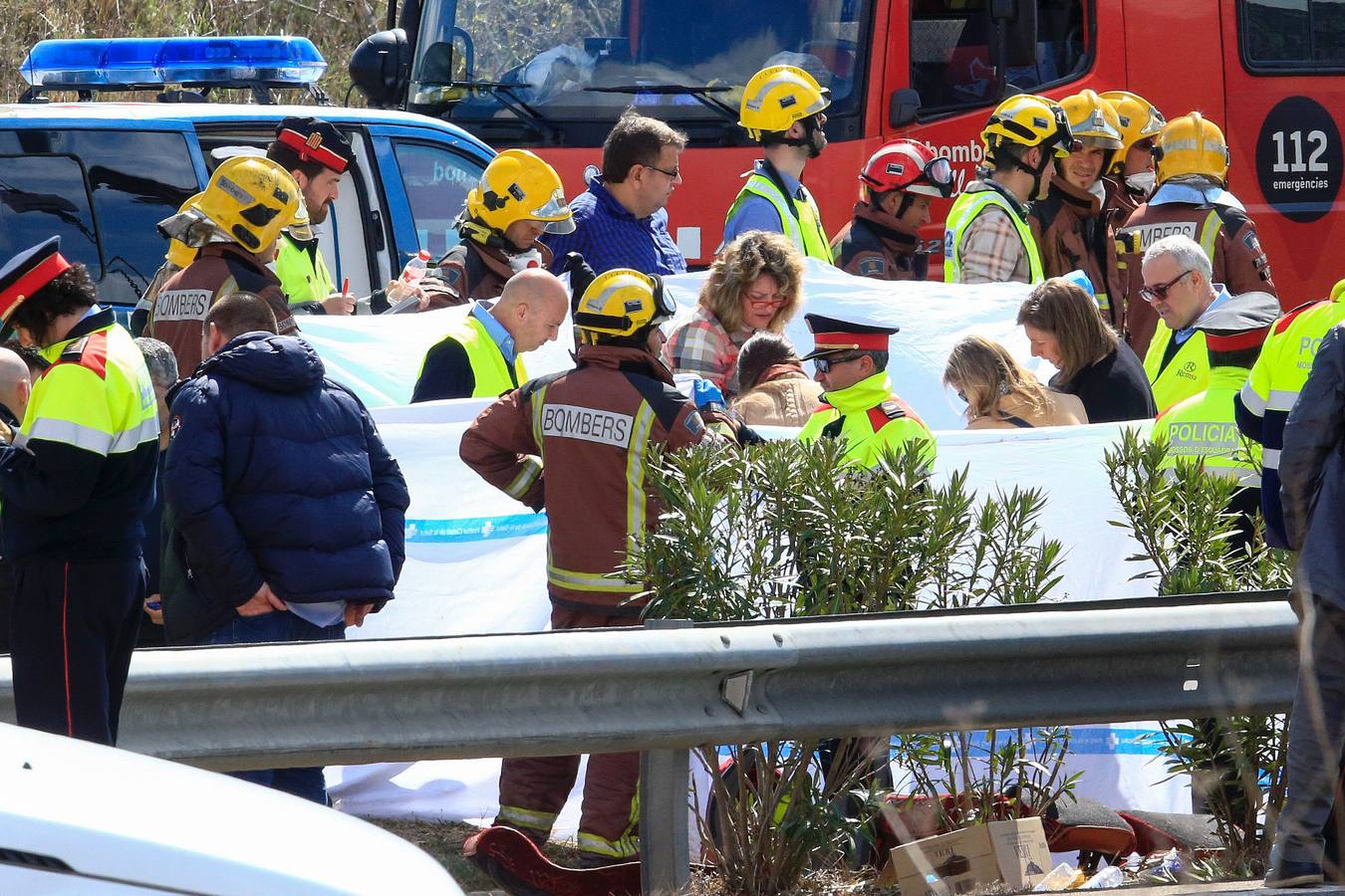 Trece personas mueren en un accidente de autobús en Tarragona