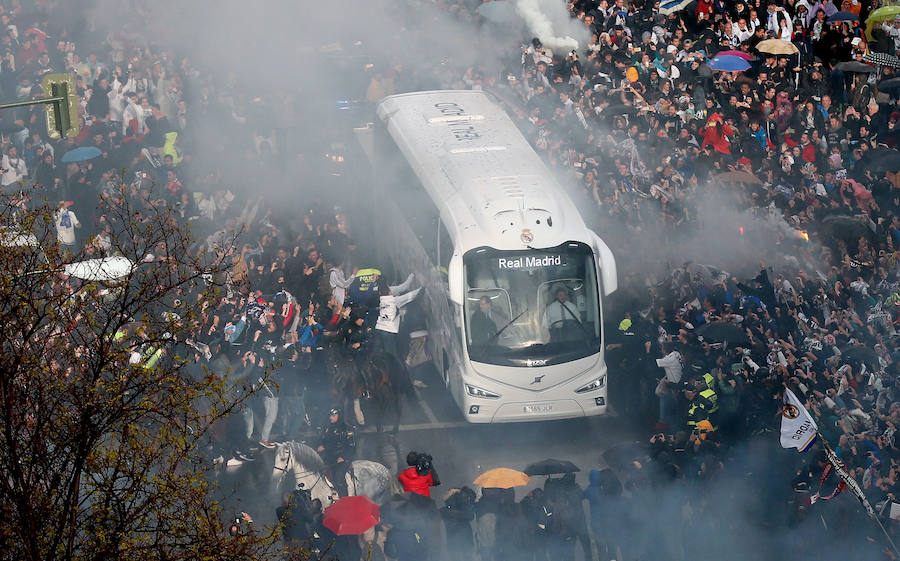 Gran ambiente en el Bernabéu para recibir al Wolfsburgo