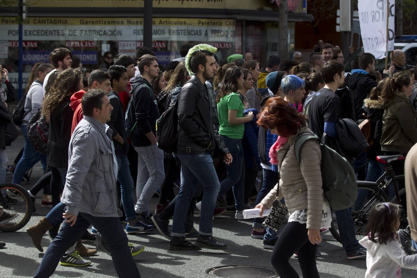 Manifestación de estudiantes en contra de la Lomce