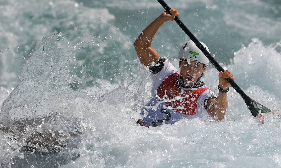 Maialen Chourraut se cuelga la medalla de oro en Río de Janeiro