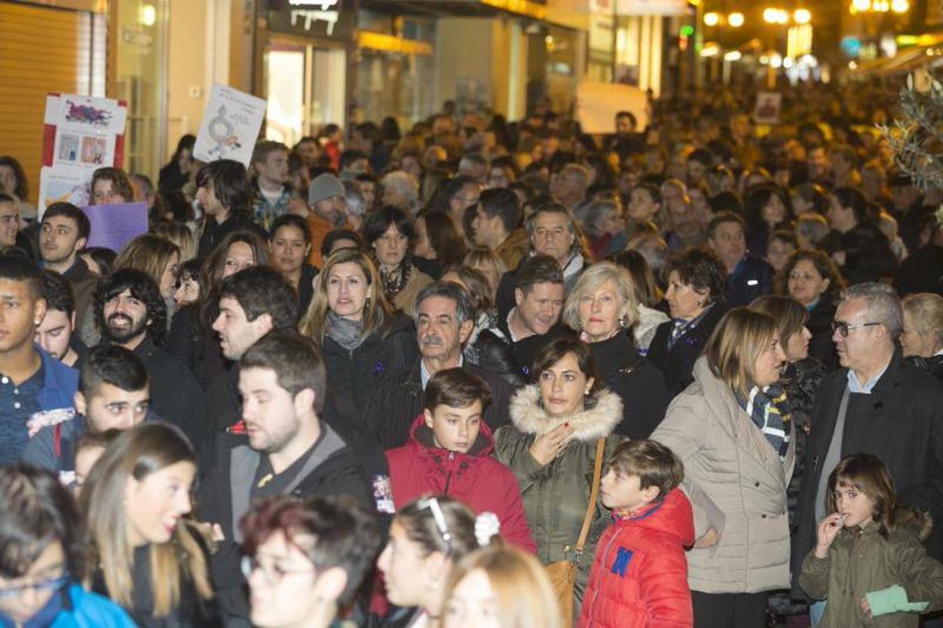 Manifestación contra la violencia machista, este viernes en Santander