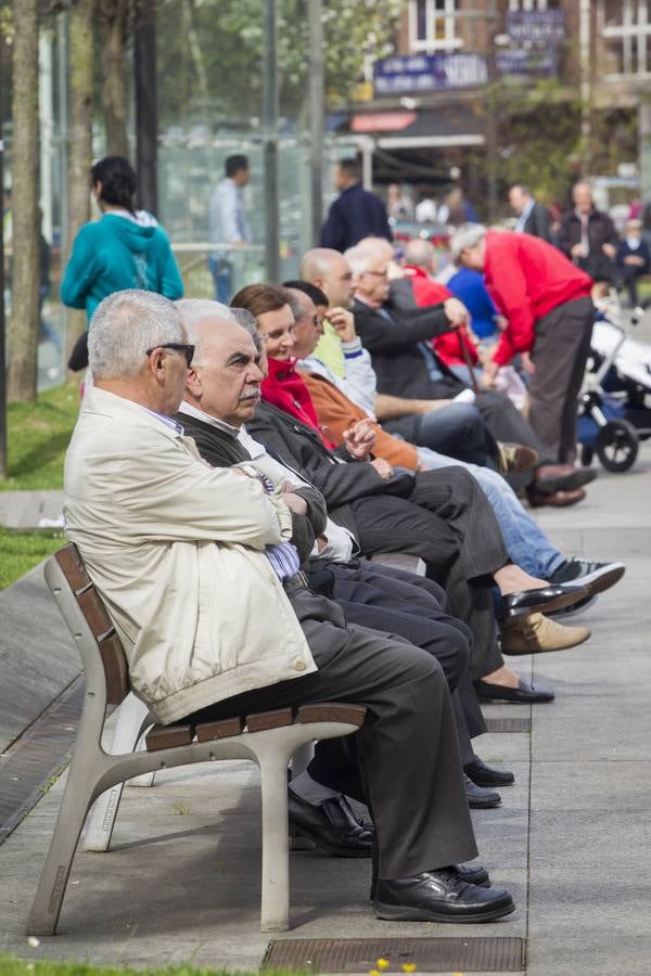 Bancos en los que descansar