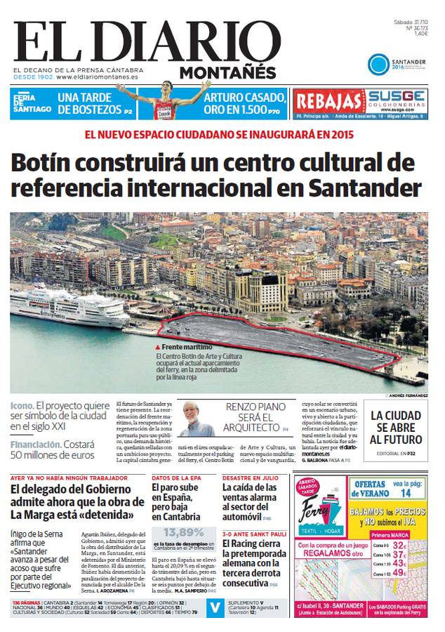 Las portadas que ha protagonizado el Centro Botín