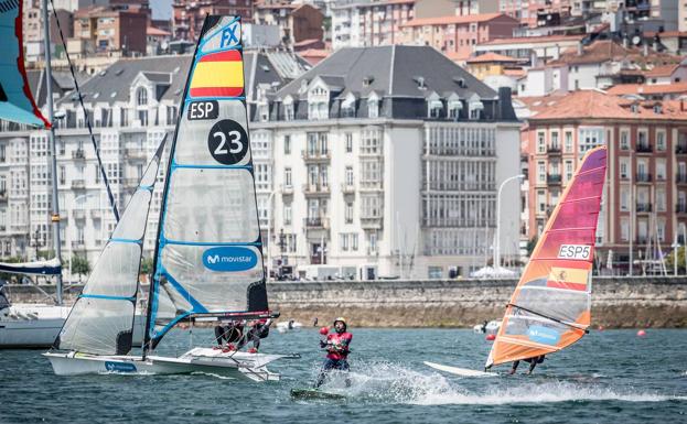 Las regatistas Pulido, Alabau y el tándem Betanzos-Echegoyen acaban en tablas el Reto de las Campeonas de Movistar