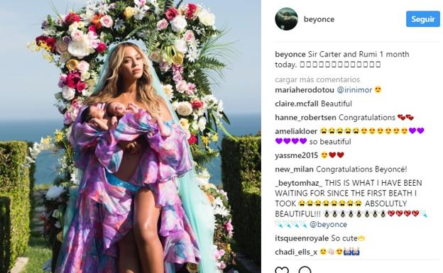 Beyoncé muestra por primera vez a sus gemelos