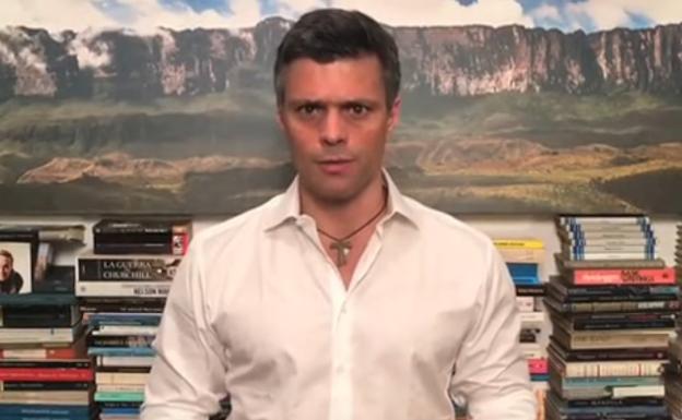 Leopoldo López pide seguir con las protestas en Venezuela