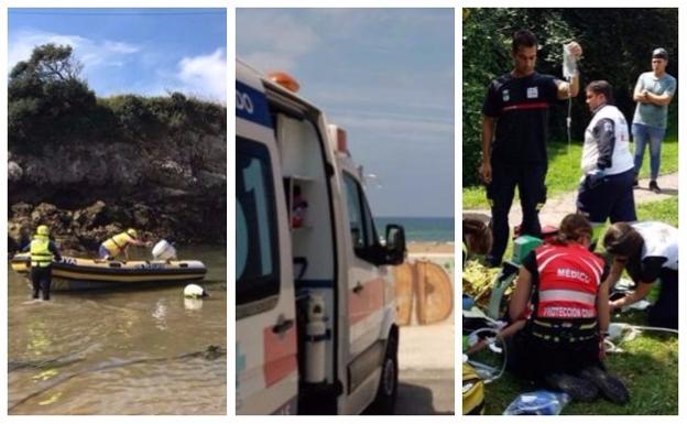 Día negro en zonas de baño de Cantabria con tres muertes y una niña grave