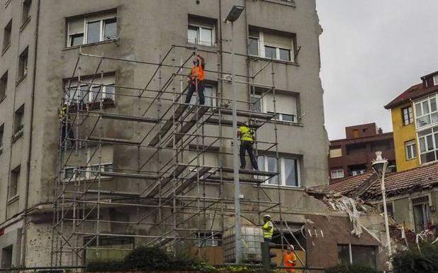 El ala derecha del edificio de Sol no se ha visto afectado por el derrumbe