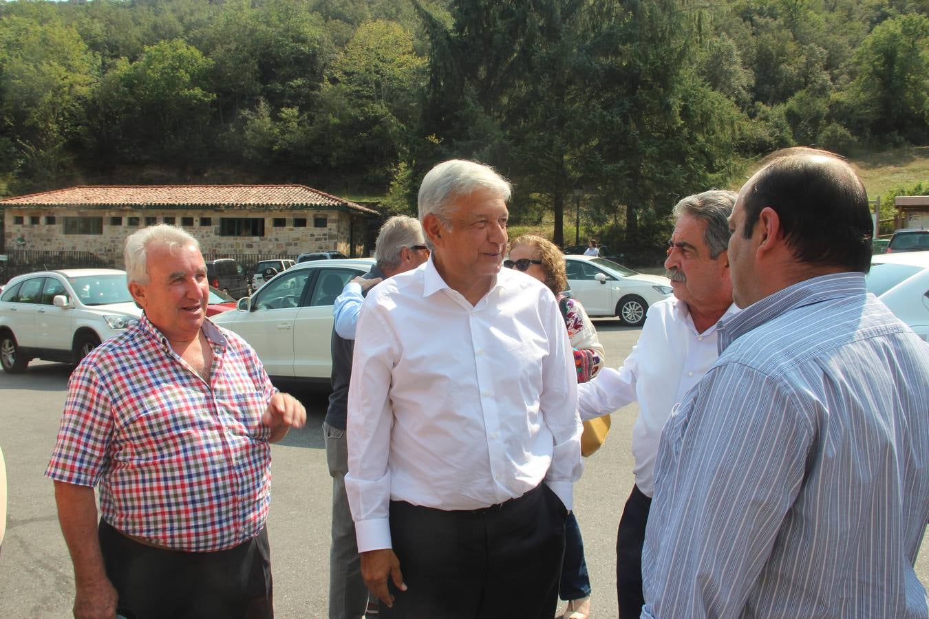 López Obrador en su visita a Cantabria