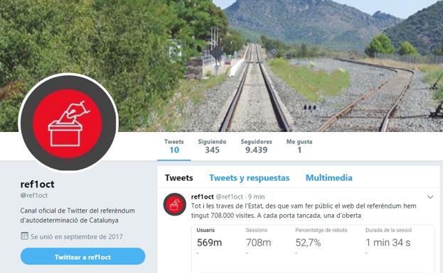 La Generalitat pone en marcha un canal de Twitter del referéndum