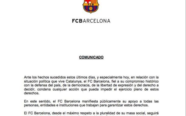 El Barcelona defiende «el derecho a decidir»
