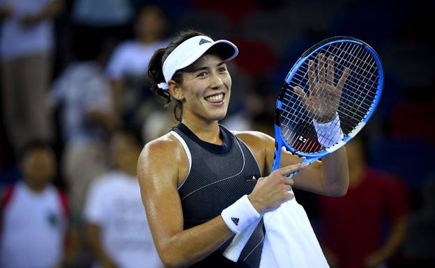 Trabajada victoria de Muguruza