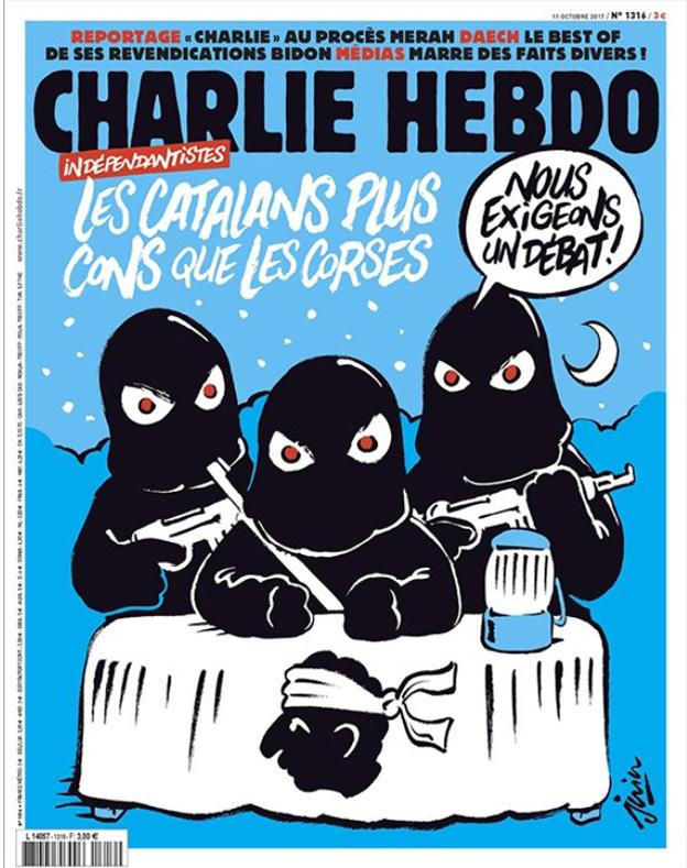 'Charlie Hebdo' se mofa de Cataluña: «Los catalanes son más tontos que los corsos»