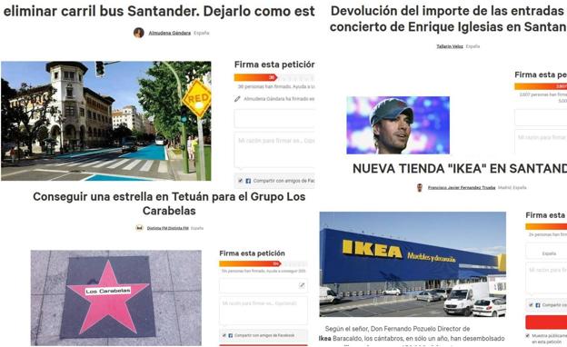 Las peticiones de los cántabros en internet