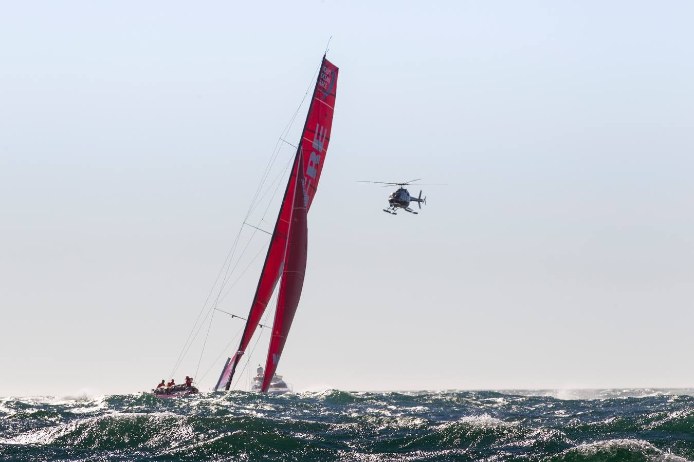 El 'Mapfre', a su llegada a Ciudad del Cabo