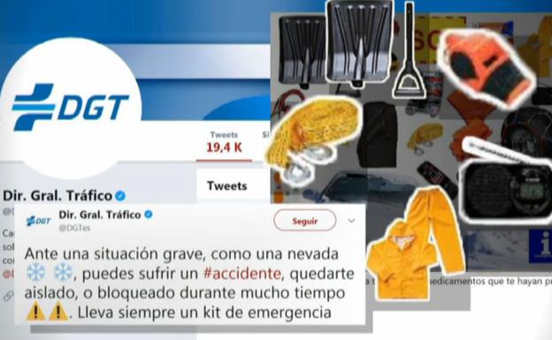 Una pala, un silbato y cintas de remolque, el kit de supervivencia de la DGT