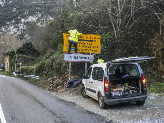 Liébana, 45 minutos más lejos por el primer corte total en La Hermida