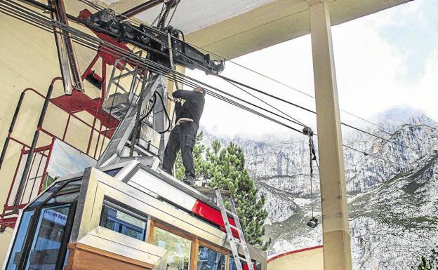 El teleférico de Fuente Dé cierra esta semana por labores de mantenimiento