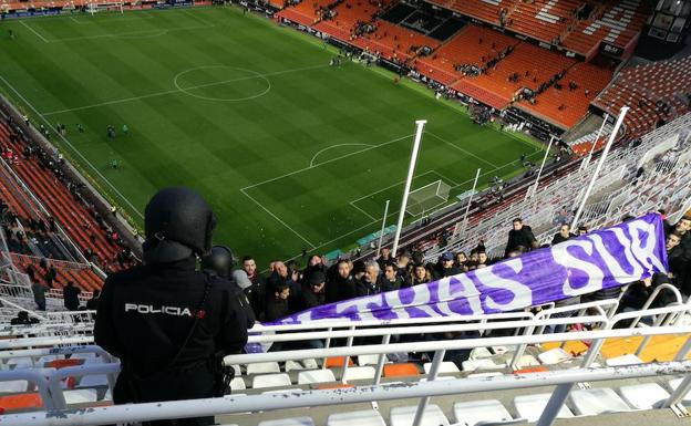 150 Ultras Sur estuvieron en Mestalla