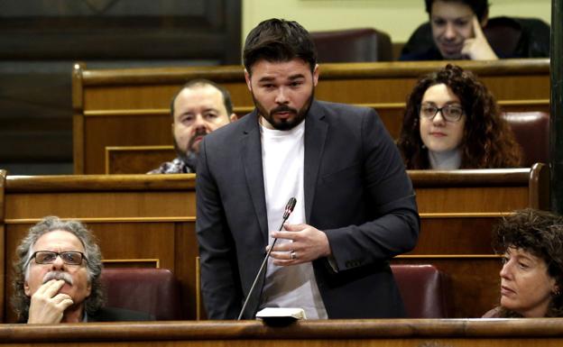 Rufián: «Habrá investidura como se pueda y el Estado permita, nadie es imprescindible»