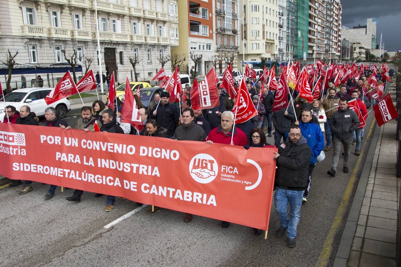 Protesta de CC OO y UGT