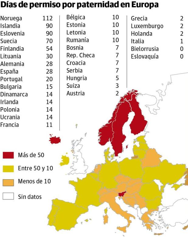 Las licencias por paternidad ya alcanzan en Cantabria a los permisos de maternidad