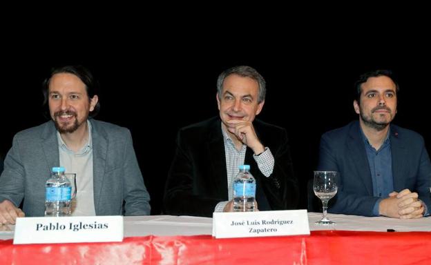 Zapatero e Iglesias apoyan juntos la reelección de Evo Morales