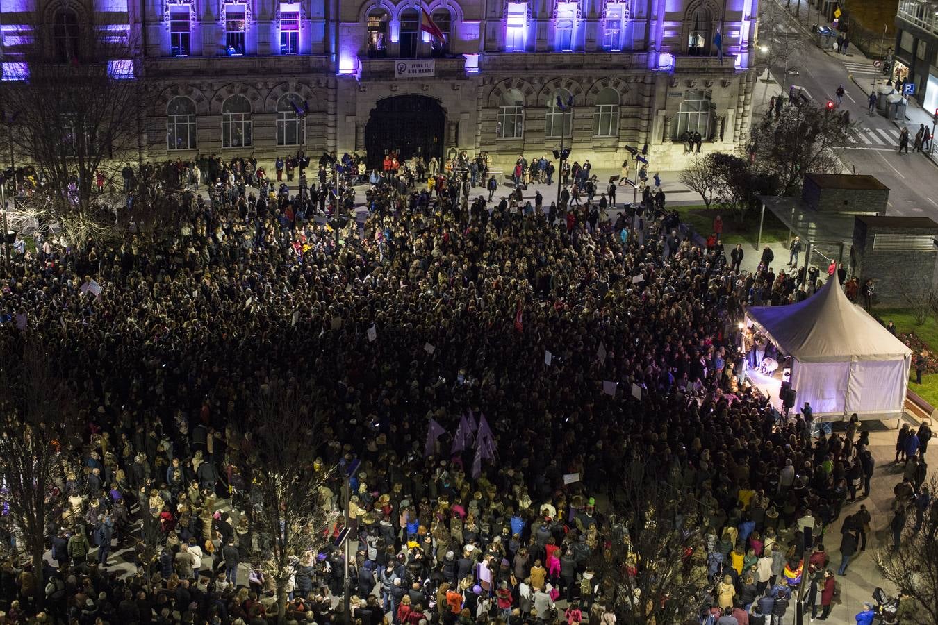 Manifestación multitudinaria en Santander
