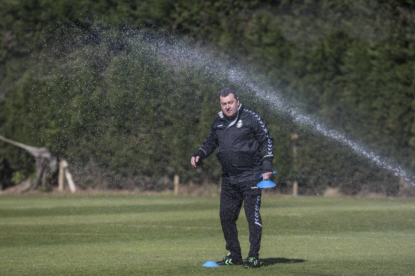 Entrenamiento del Racing para preparar su visita a Barakaldo