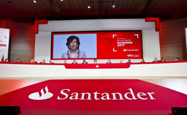 El Santander aprobará un dividendo un 4,76% superior al del año anterior